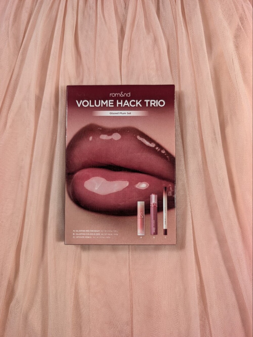 rom&nd Volume Hack Trio Glazed Plum Set